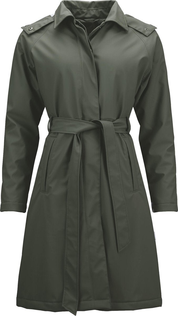 Rains W Trench Coat 1513 Jas - Green