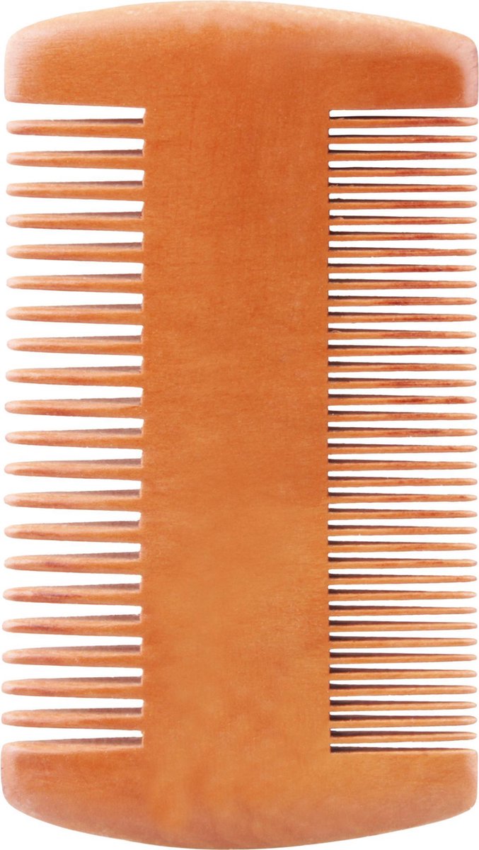 Velihan- Baardkam- Baardkam hout- Baard verzorging- Voor na gebruik van Baard Olie en Balsem