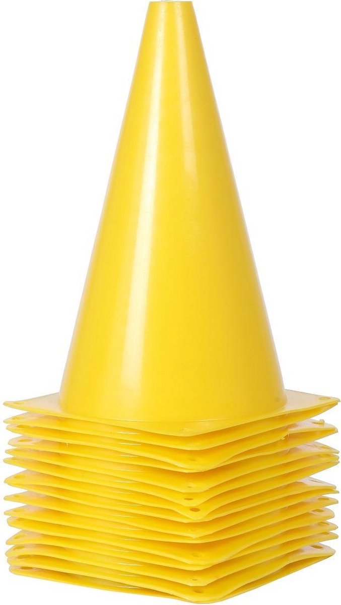 Markeerkegel 23cm (9") Geel Set 10 stuks