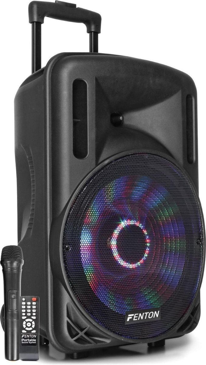 Party speaker - Fenton FT12LED karaoke set met Bluetooth