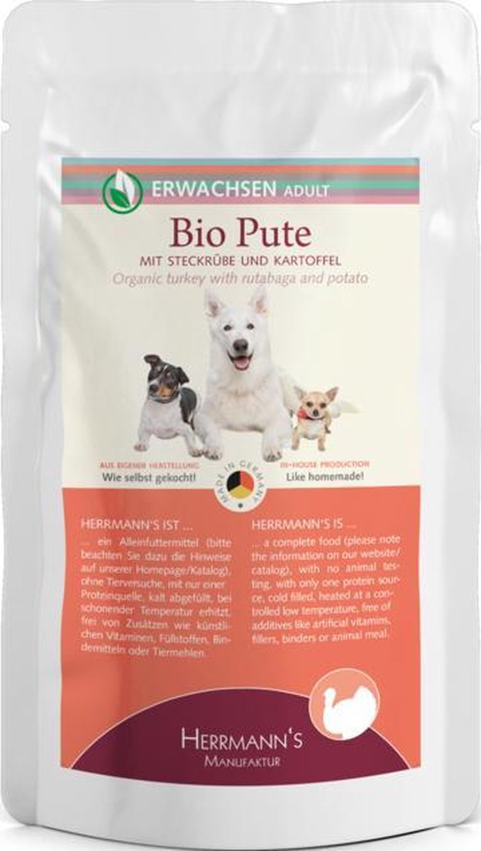 Herrmann's Bio Adult Turkey With Turnip 150 gr.