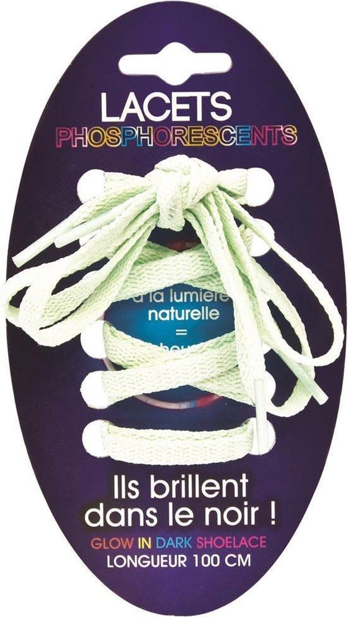 schoenveters - glow in the dark - 100cm