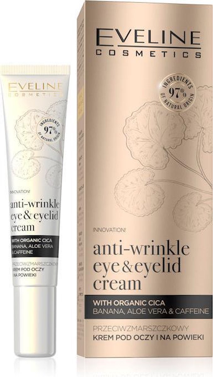 Eveline Cosmetics Organic Gold Anti-Wrinkle Eye & Eyelid Cream 20ml.