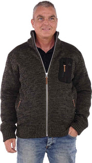 BJØRNSON Gebreid Noors Vest Acryl Winddicht Heren Olijfgroen - Maat 5XL - EVEN