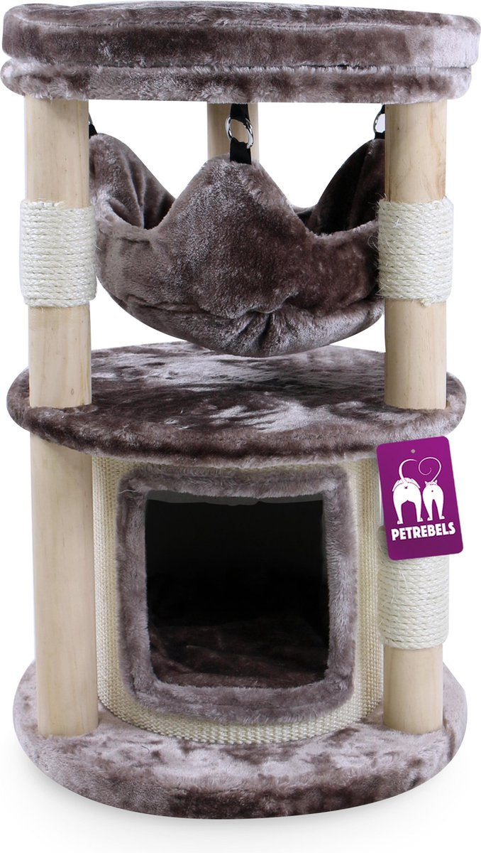 Petrebels Krabpaal hout Tampa 70 cappuccino - 45 x 45 x 70 cm - 13