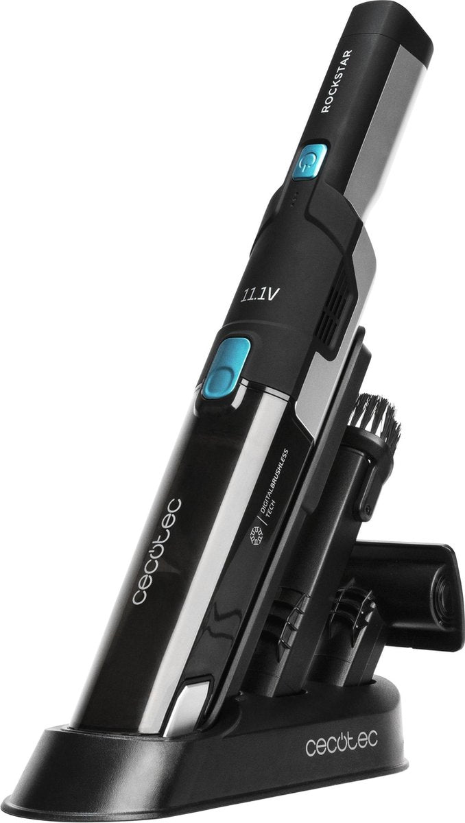 Cecotec Ergonomische Kruimelzuiger - Incl 2 kopstukken - Snoerloos - 14kPa - Zwart