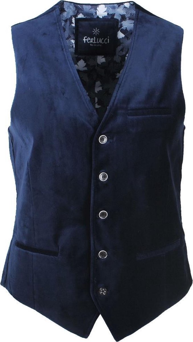 Ferlucci - Heren Gilet - Fluweel - Navy