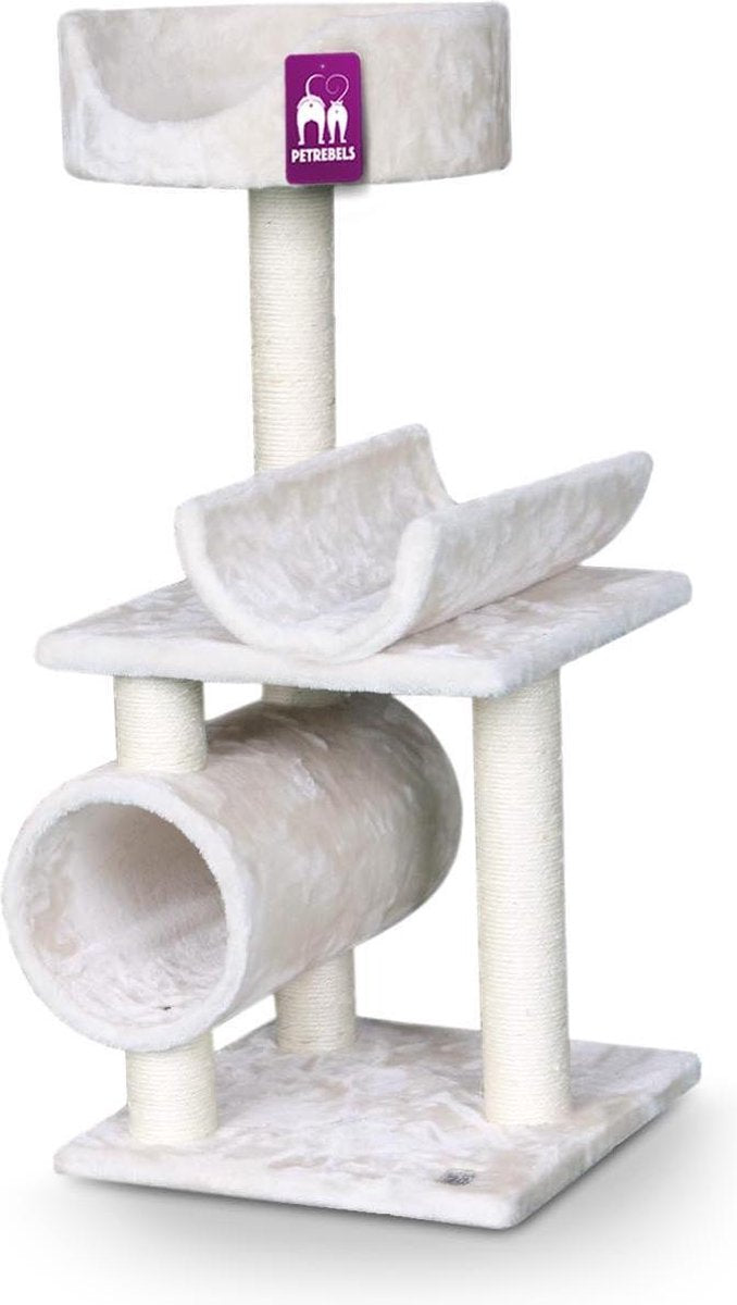 Petrebels Portland 92 krabpaal - Creme - 40 x 40 x 92 cm - 8