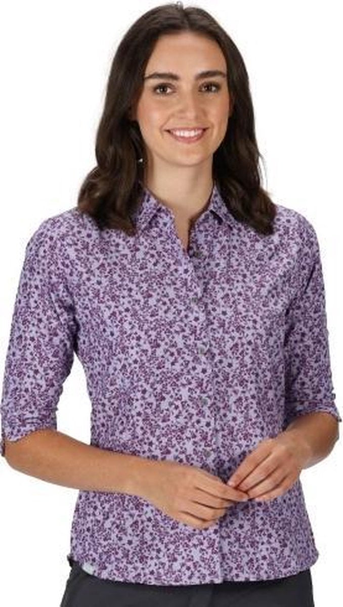 Regatta Nimis III Vochtdoorvoerend Shirt Met Knopen Voor Dames Purper