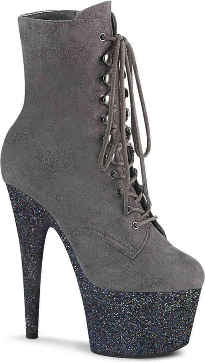 Pleaser Enkellaars -36 Shoes- ADORE-1020FSMG US 6 Grijs