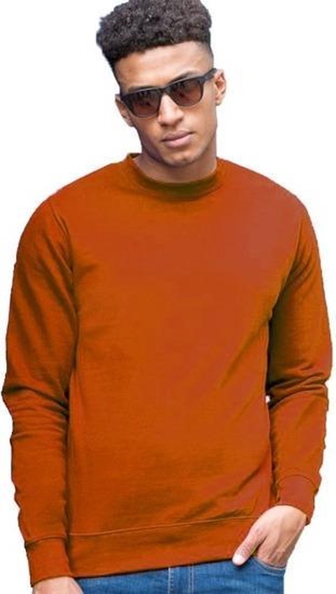 Oranje sweater voor heren Just Hoods XL