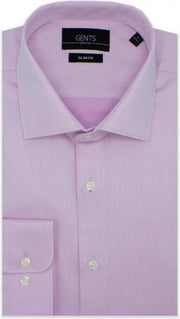 GENTS |  Overhemd Heren Volwassenen | Slim Fit | structuur roze 0611 Maat XL 43/44