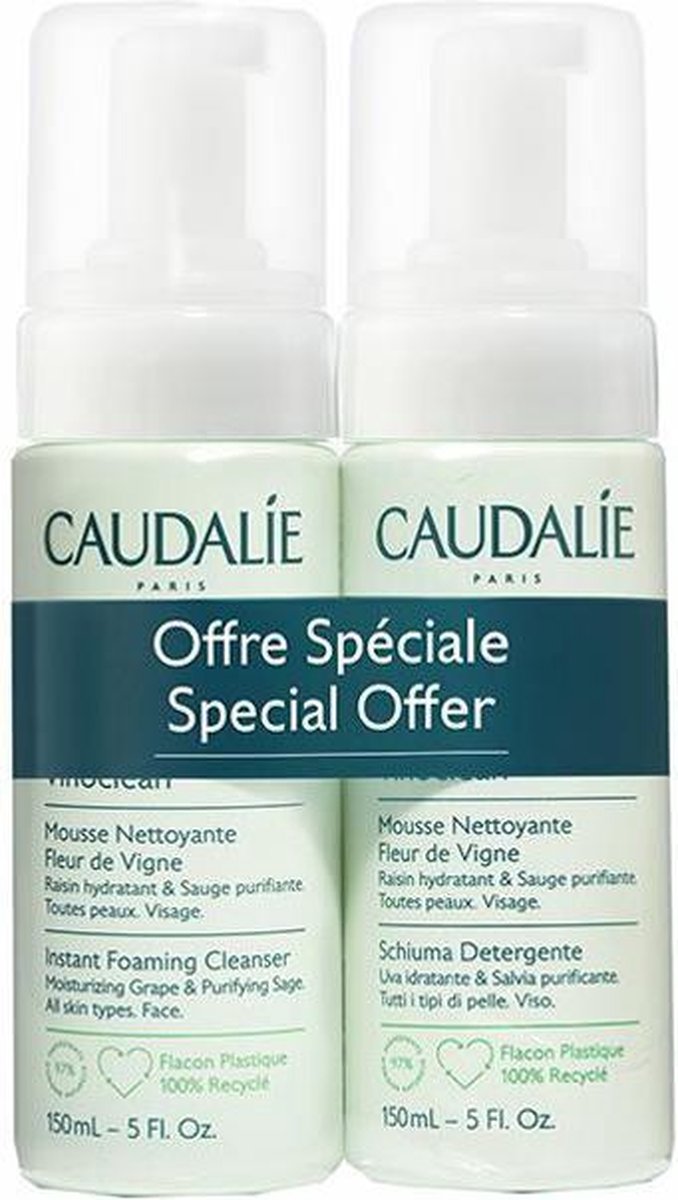 Caudalie Reinigers Vinoclean Mousse Nettoyante Duo