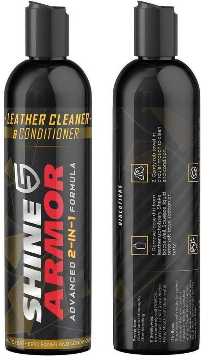 Shine Armor - Car leather cleaner & Conditioner - Autoleder reiniger - Proper interieur - Voor lederen autozetels