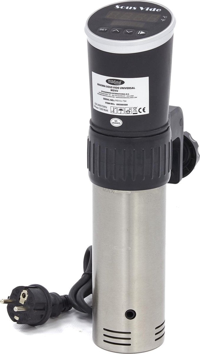 Sous Vide Inzet / Stick Universeel - 8 Liter per Minuut - Capaciteit tot 20 Liter - LED Display - Professionele Sous-Vide Vacuum Apparaat - Maxima