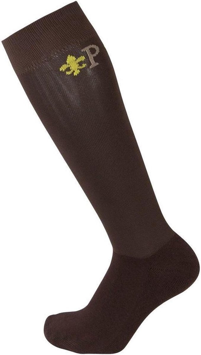 Pfiff sokken - Ruitersokken Bruin - Sportsokken - Paardrijden - Unisex sokken - Kniesokken - Maat 34-36