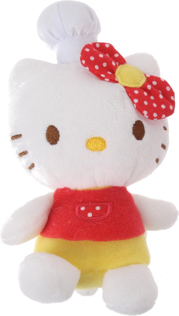 Jemini Hello Kitty Knuffel Fait La Cuisine Meisjes Rood 11 Cm