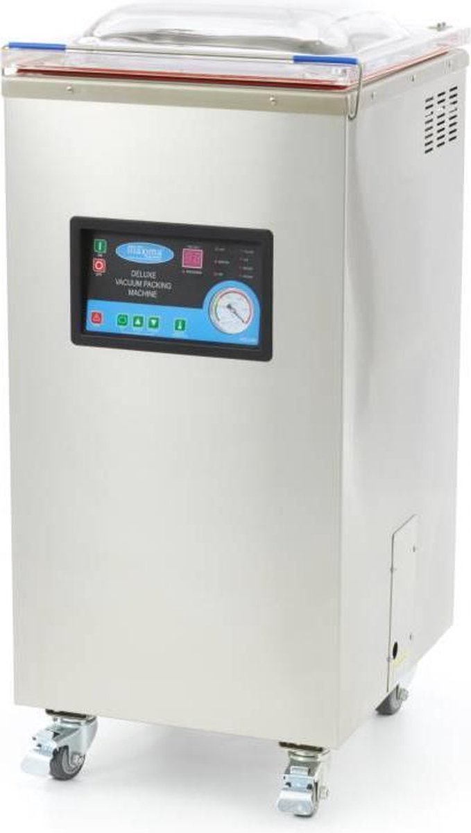 Vacuummachine - 400 mm Sealbalk - RVS - Automatisch - Kamer B420 x D440 H200mm - Vloermodel - 4 Wielen - Vacumeermachine / Verpakkingsmachine - Maxima