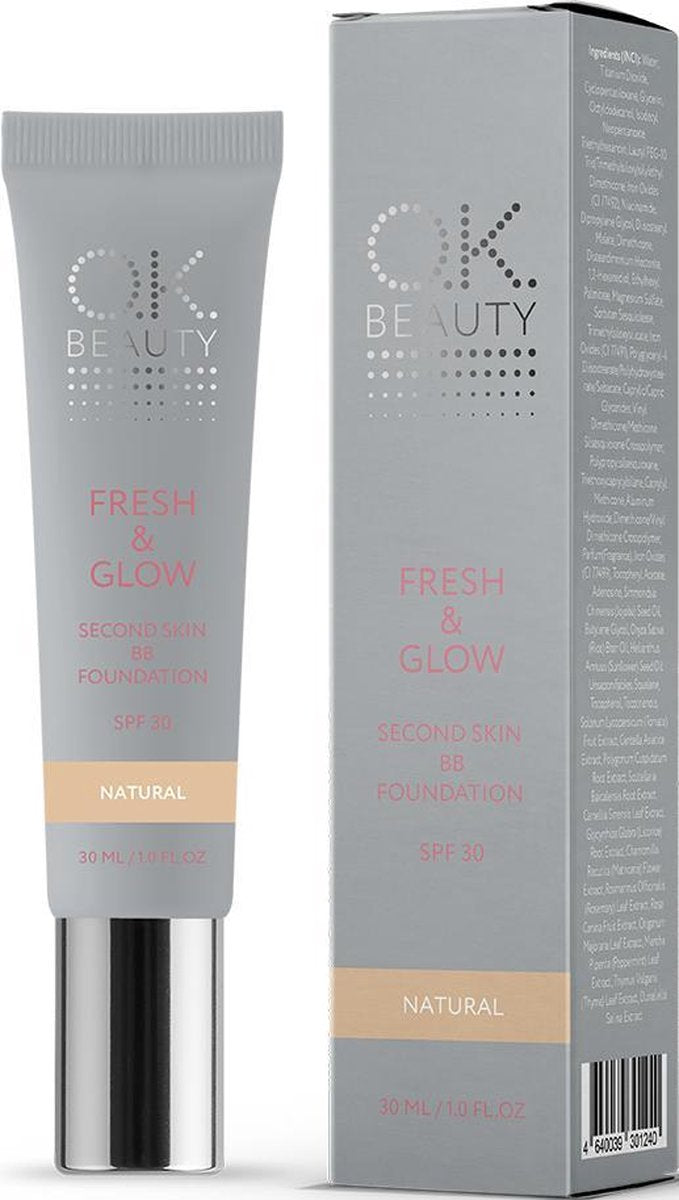 OK BEAUTY FRESH & GLOW second skin BB foundation NATURAL