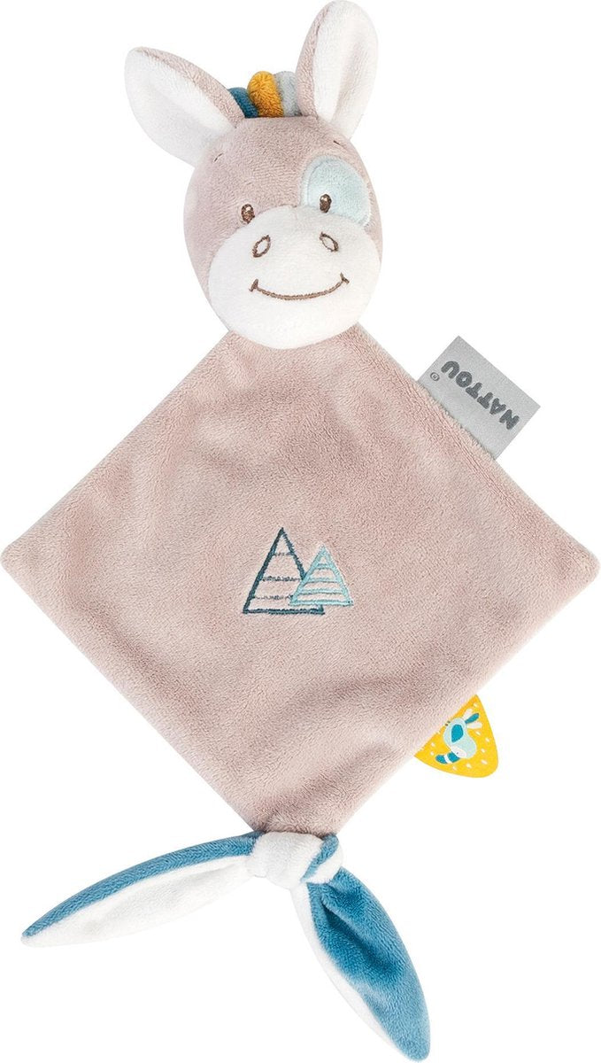 Nattou Paard Tim - Knuffeldoekje - Doudou - 25 x 20 Cm - Fopspeenbevestiging