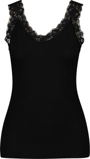 Cassis - Kanten top - Zwart