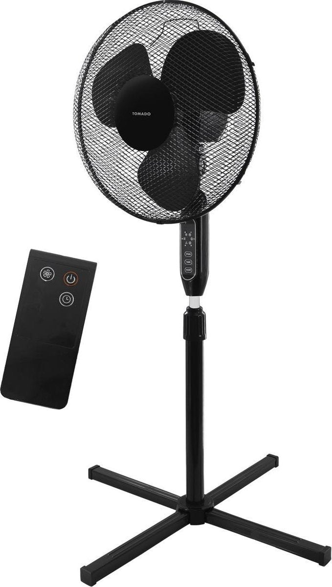 Tomado TFS4005B - Statiefventilator - Afstandsbediening - 40 cm - Zwart
