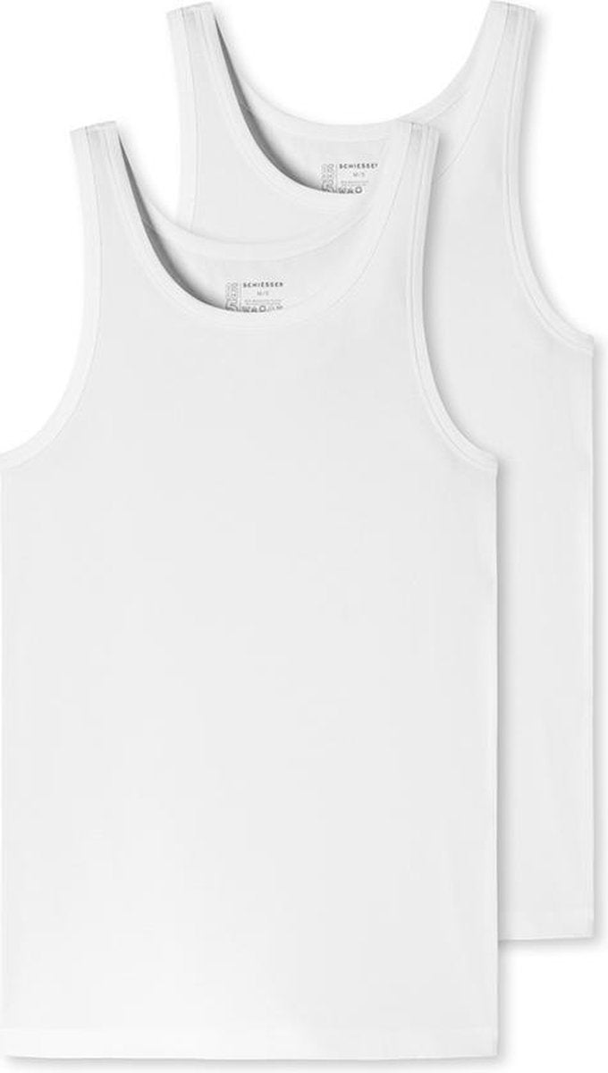 Schiesser - 2Pack Heren - 95/5 Singlet-3XL - 3XL