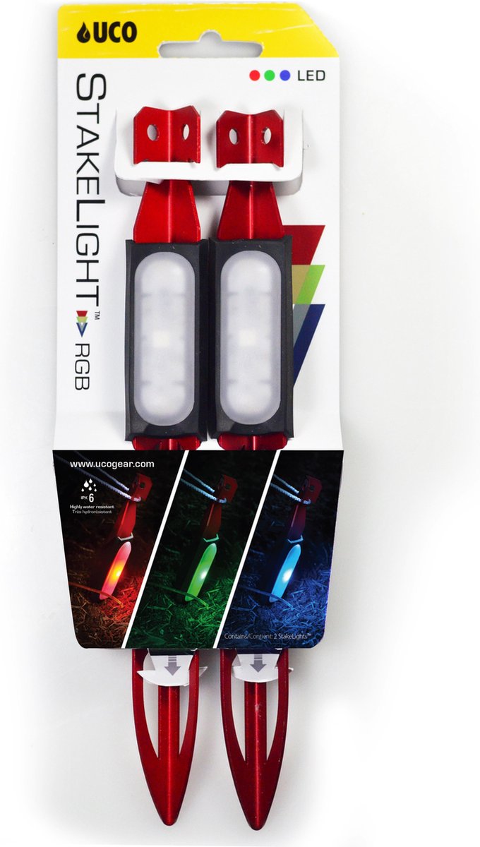 UCO stakelight - tentharing met LED RGB - rood