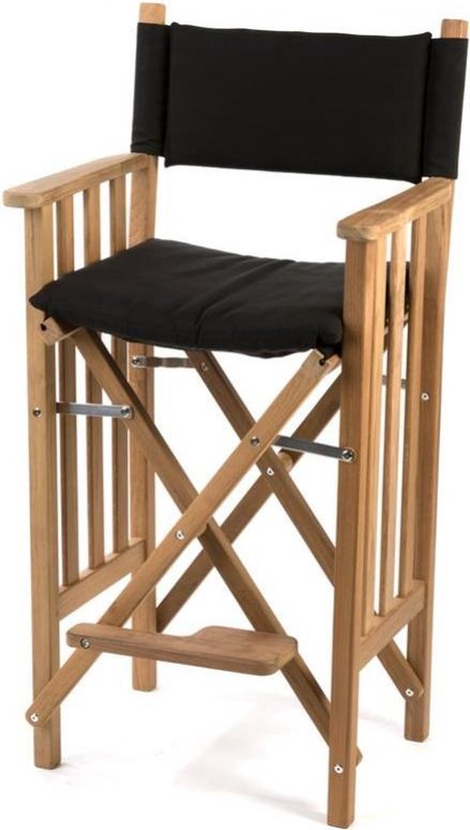Stuurstoel II Hoog Teak Premium met Zwarte kussenset (Geolied)