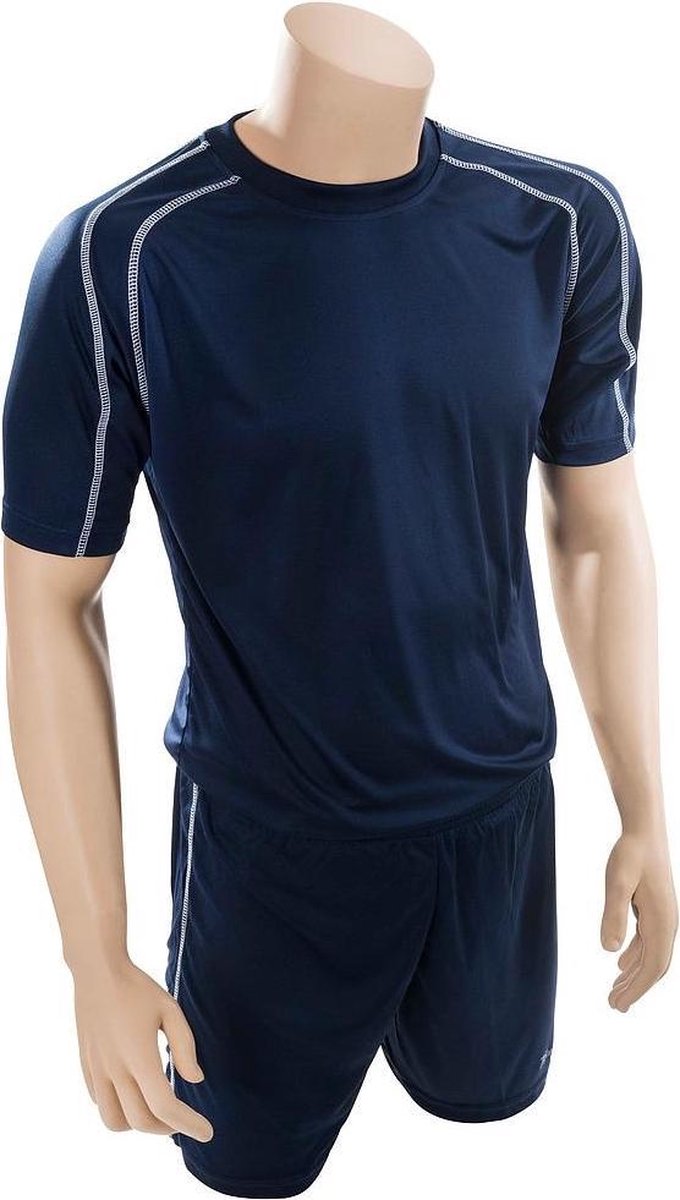 Precision Voetbalshirt- En Broek Lyon Unisex Navy/wit Maat L