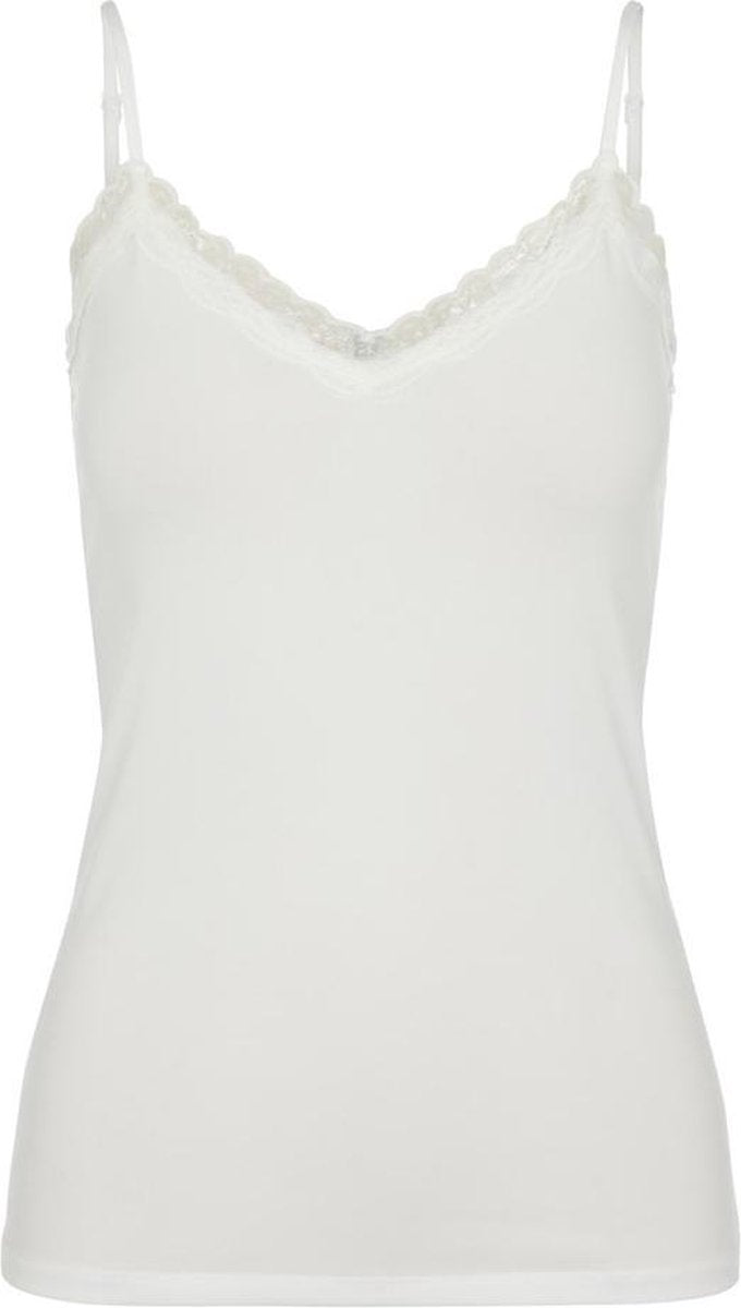 Pieces dames hemd kant - Lace singlet kate  - XL  - Creme