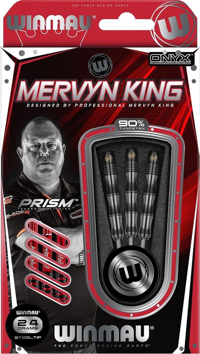Winmau Mervyn King 90% PVD Grip - 24 Gram