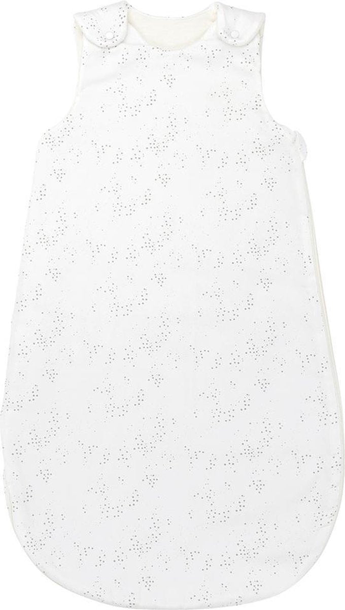 NATTOU - Zuiver grijze slaapzak katoen 70cm wit