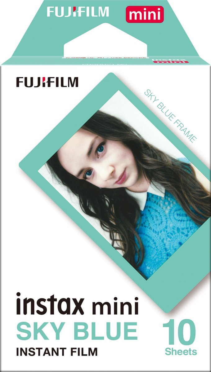 Fujifilm Instax Mini Colorfilm - Blauw Frame - 10 stuks