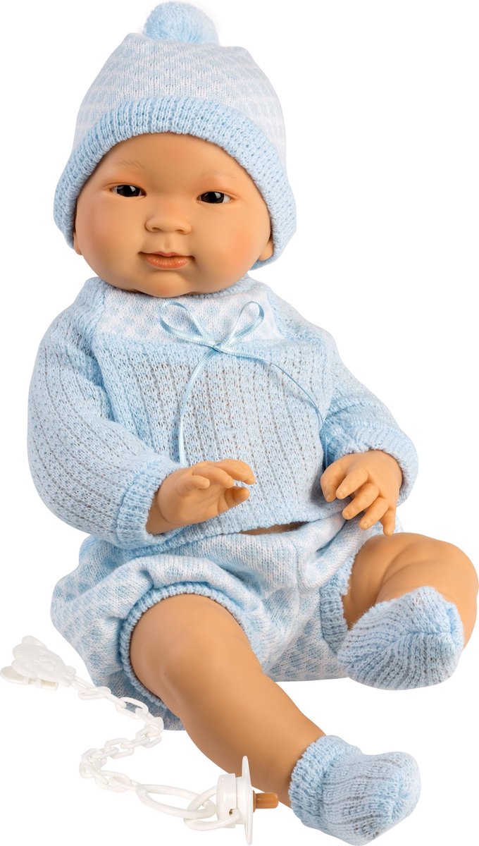 Llorens babypop jongen Aziatisch 45 cm met speen