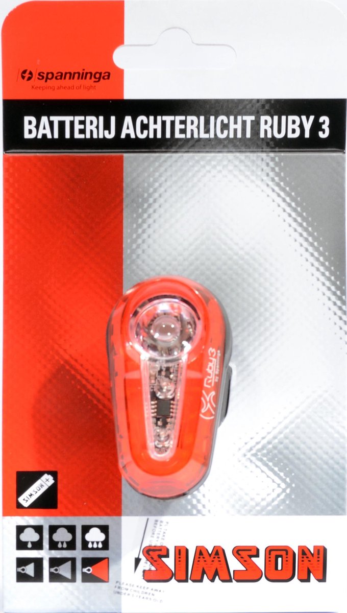 Simson batterijachterlicht ruby 3