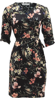 SRNDPTY Jurk Bregje Flowers navy