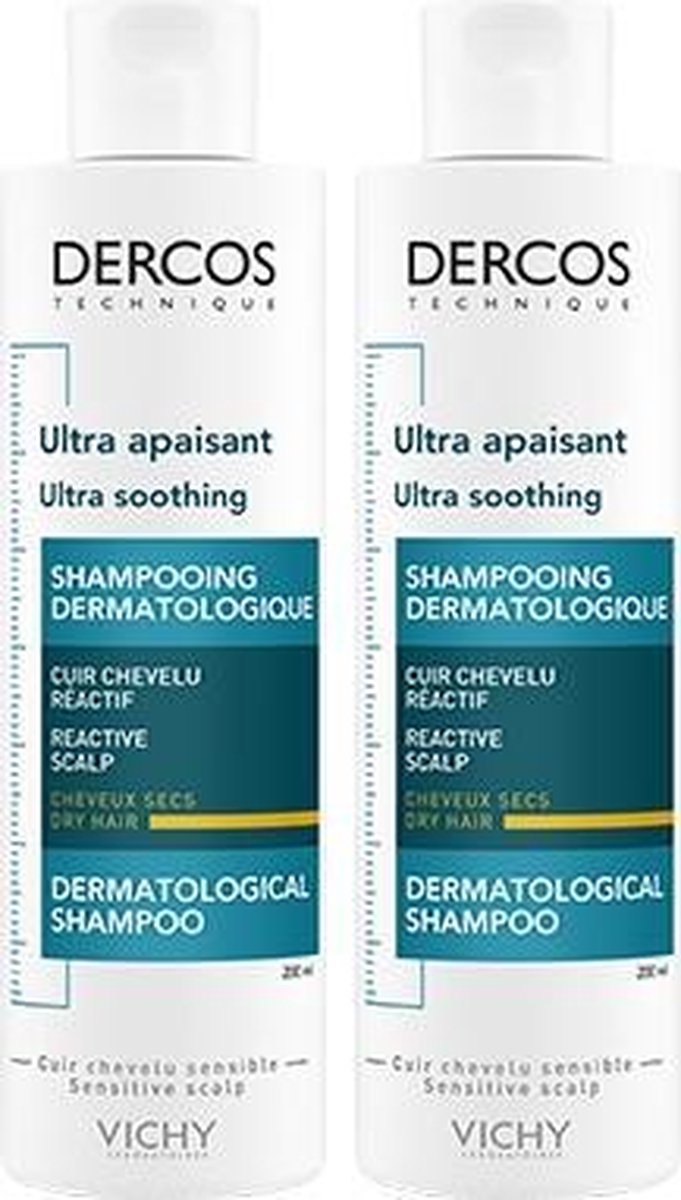Vichy Dercos Ultra-Kalmerende Shampoo - droog haar - 2x200ml