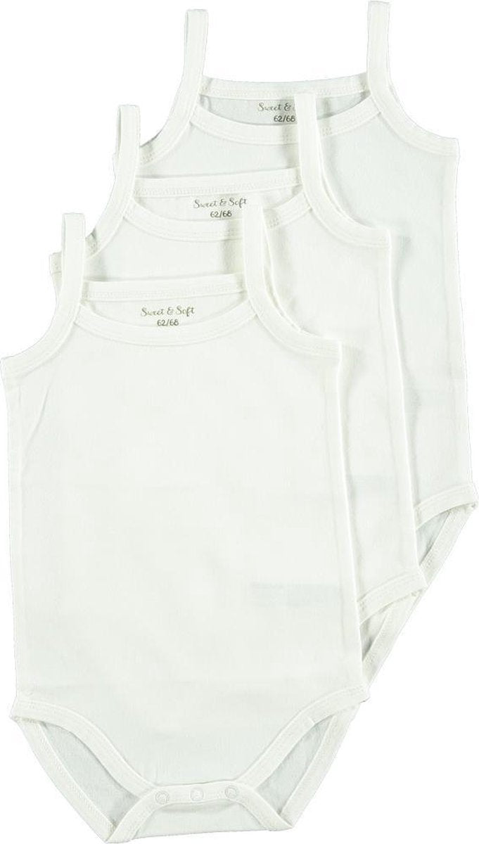 Zeeman romper biologisch katoen - maat 98/104 - wit - 3 stuks