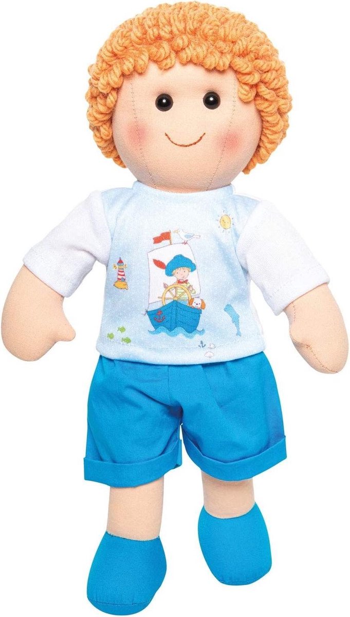 Heless Knuffelpop Fiete Meisjes 32 Cm Textiel Oranje/blauw