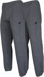 2-Pack Donnay Joggingbroek met elastiek - Sportbroek - Heren - Maat XXL - Donker grijs gemêleerd