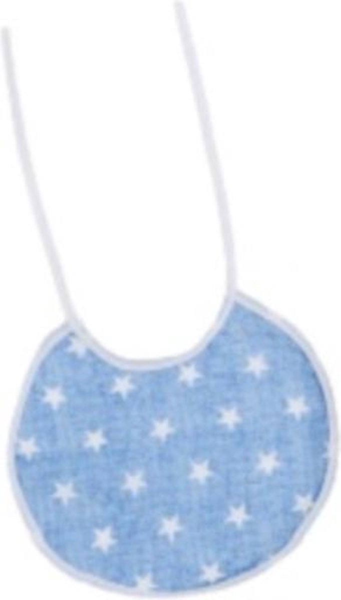 Interbaby Slabbetje Junior Sterren Katoen Blauw