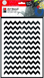 Art  Stencil - Dina4 Chevron Patroon
