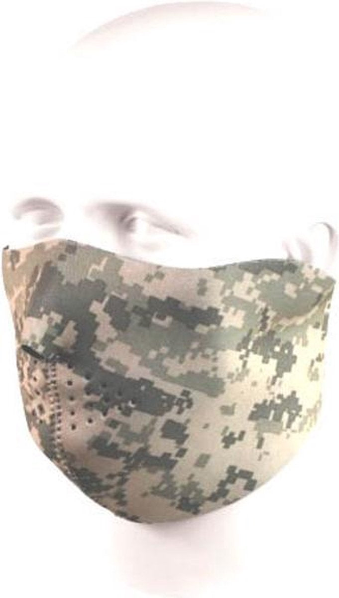 Biker Mask Neoprene half face camo digital ACU camo