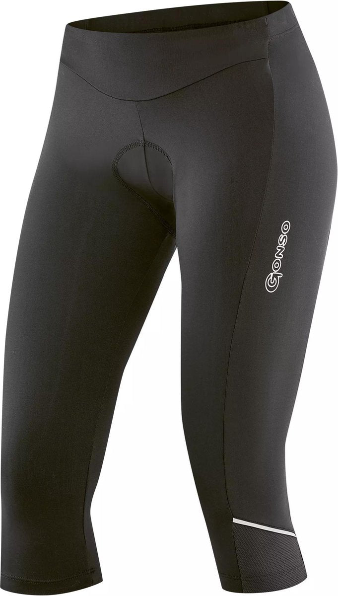 Gonso 3/4 Fietsbroek Bella Dames Polyester Zwart Maat 36