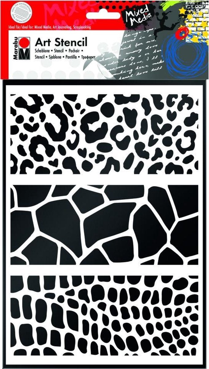 Art  Stencil - Dina4 Dierenprint combinatie