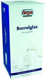 Borrelglas 40ml  op voet (160 stuks)