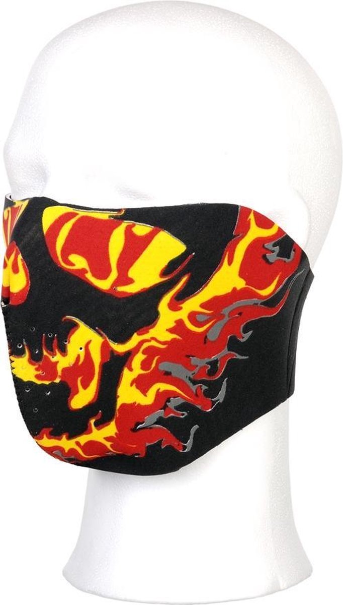 Biker Mask Neoprene half face flames