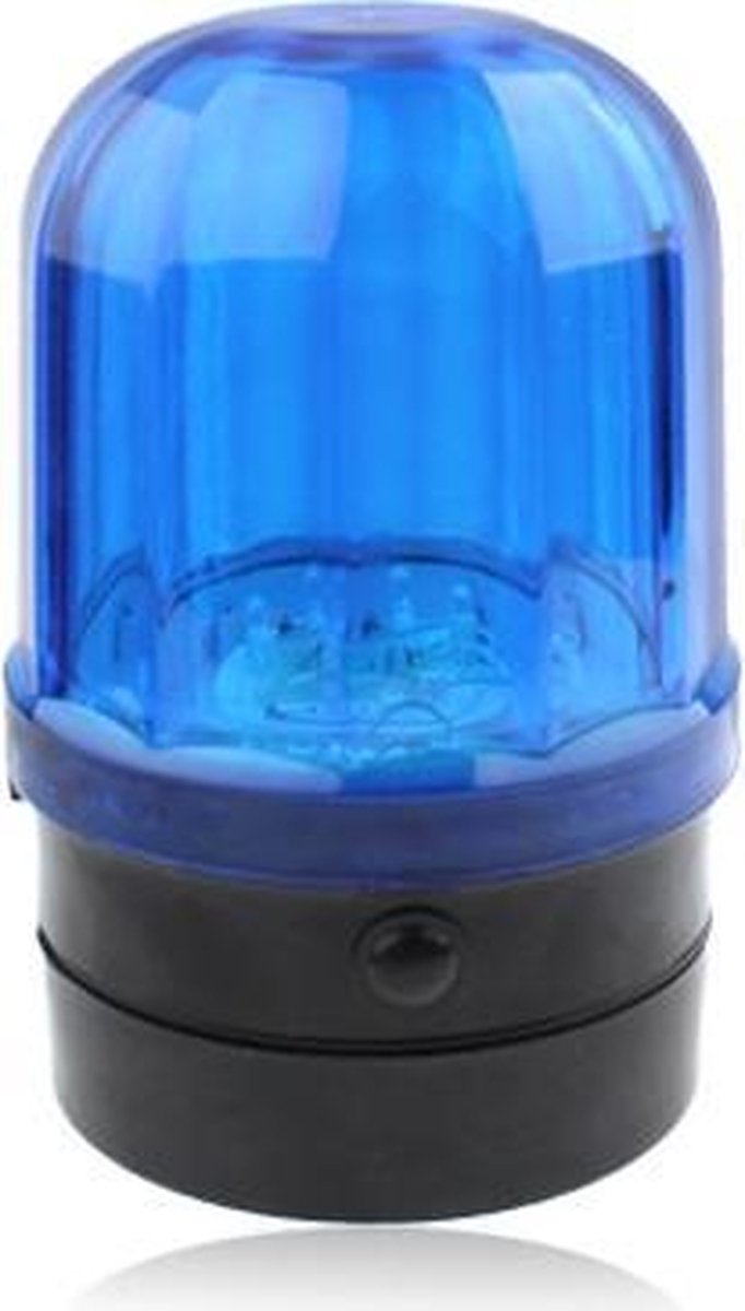 6-LED Flash Strobe Warning Light voor Auto met sterke magnetische basis (blauw + zwart)