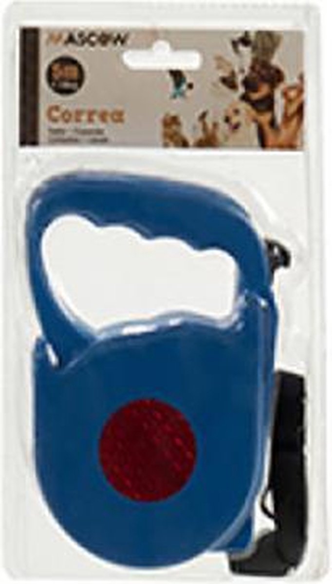 Hondenriem – Rollijn – Mascow – 5m / max 15kg – Blauw
